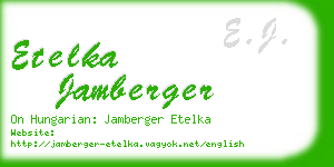 etelka jamberger business card